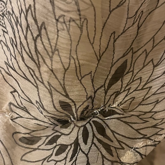 Rina diMontella Strapless Chiffon Gown in Cream and Silver, size 16W - Picture 11 of 11